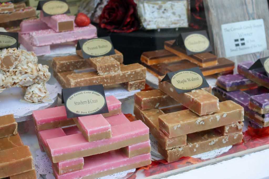 South West Cornwall - Fudge in shop window