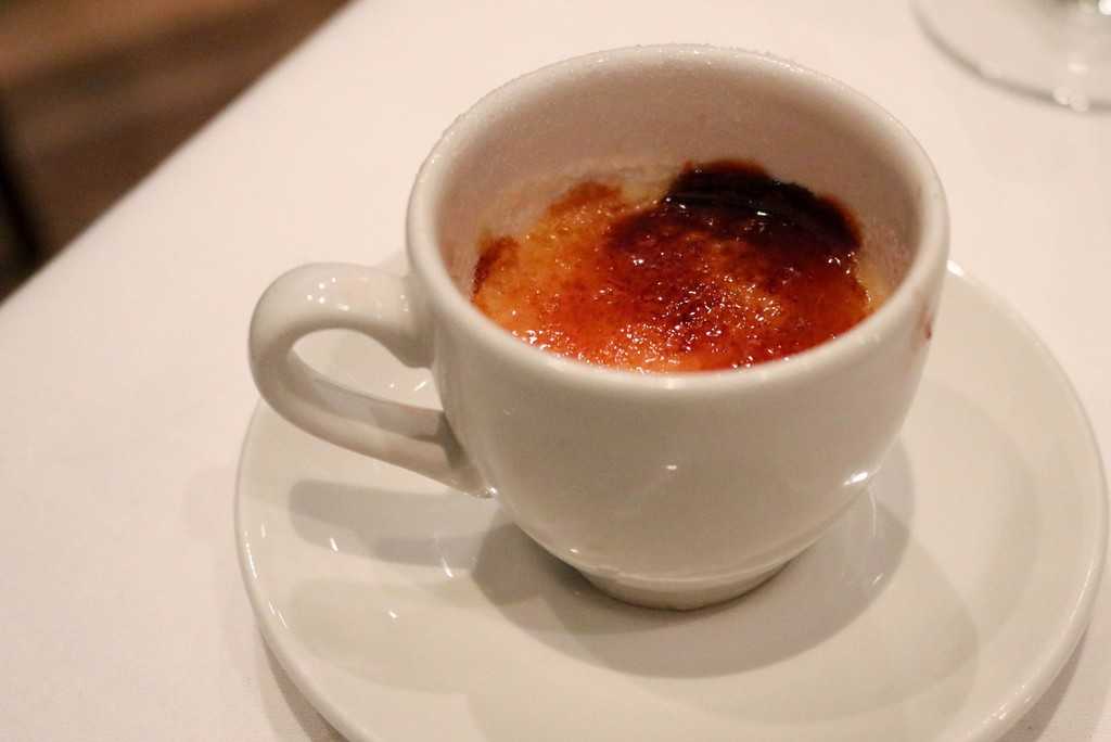 Alba Restaurant Review - Creme brûlée served in espresso cup